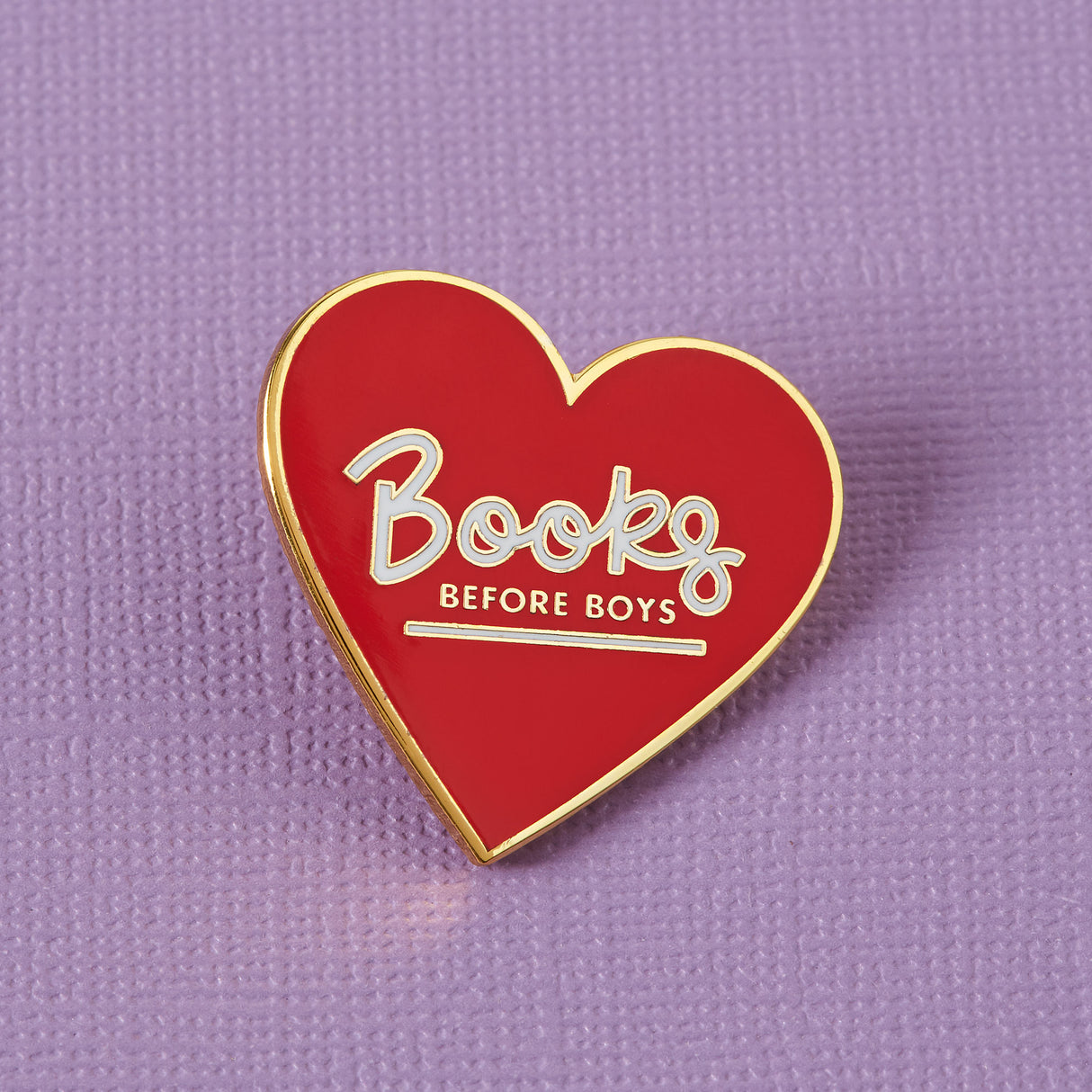 Books Before Boys Enamel Pin