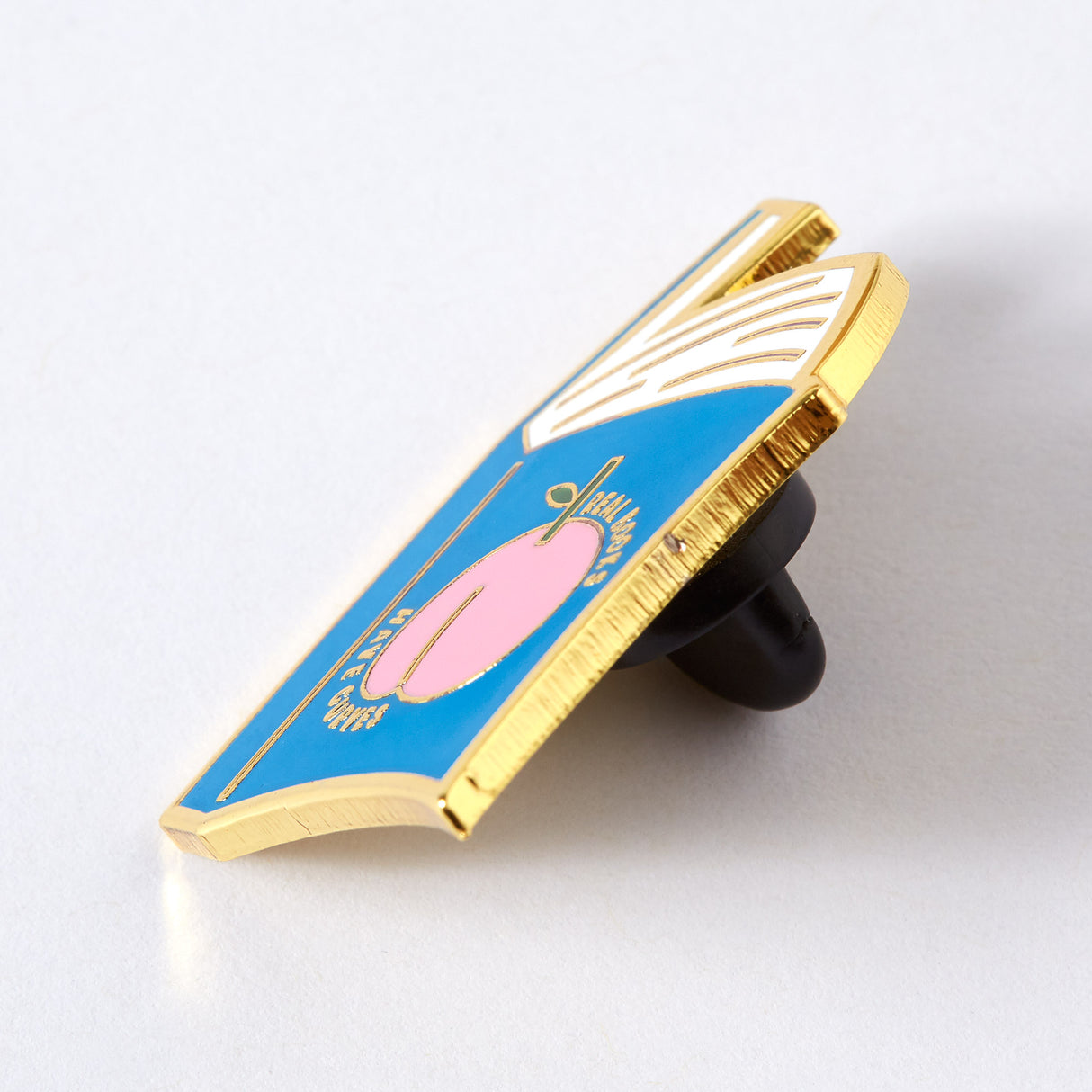 Real Books Have Curves Enamel Pin