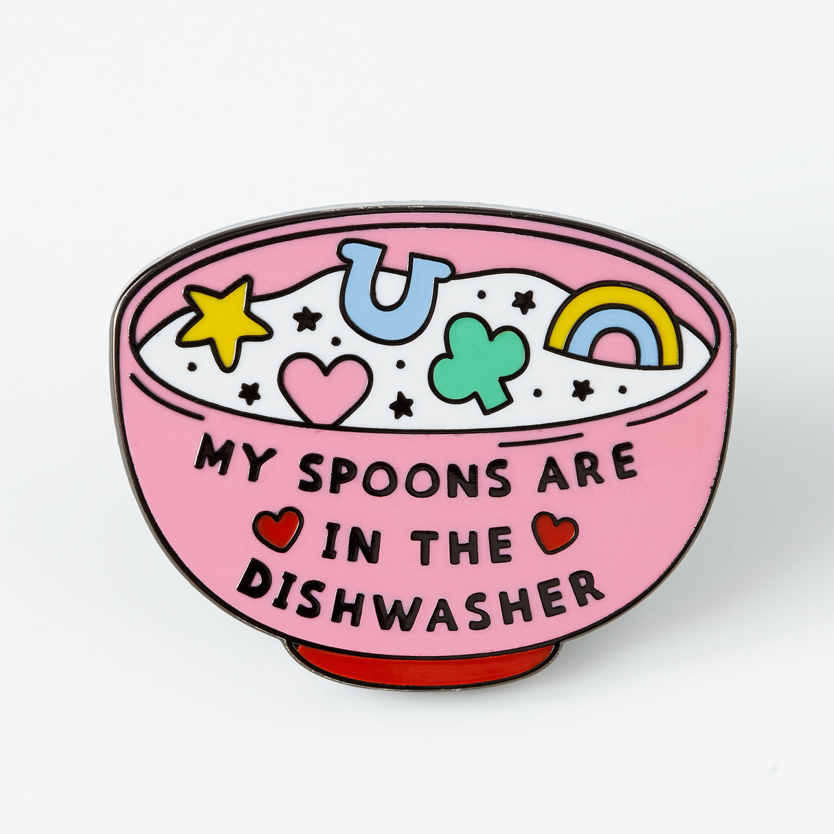 Spoons in the dishwasher Heart Enamel Pin