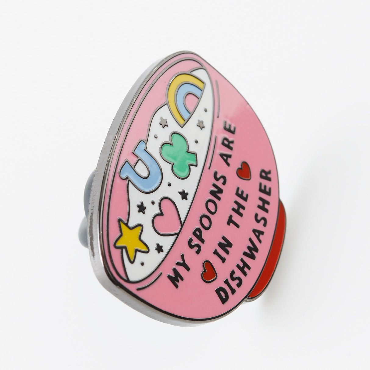 Spoons in the dishwasher Heart Enamel Pin