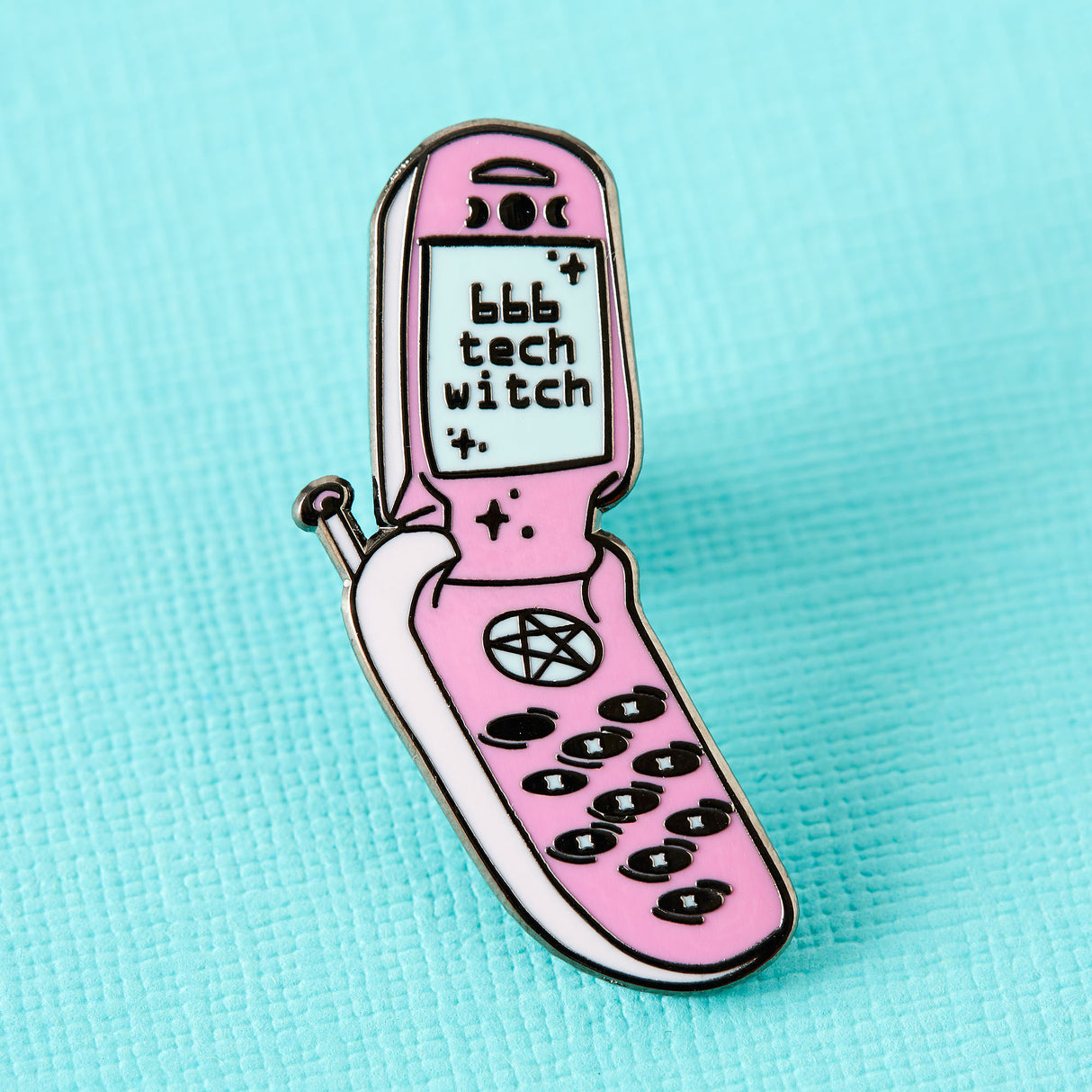 666 Tech Witch Mobile Phone Enamel Pin