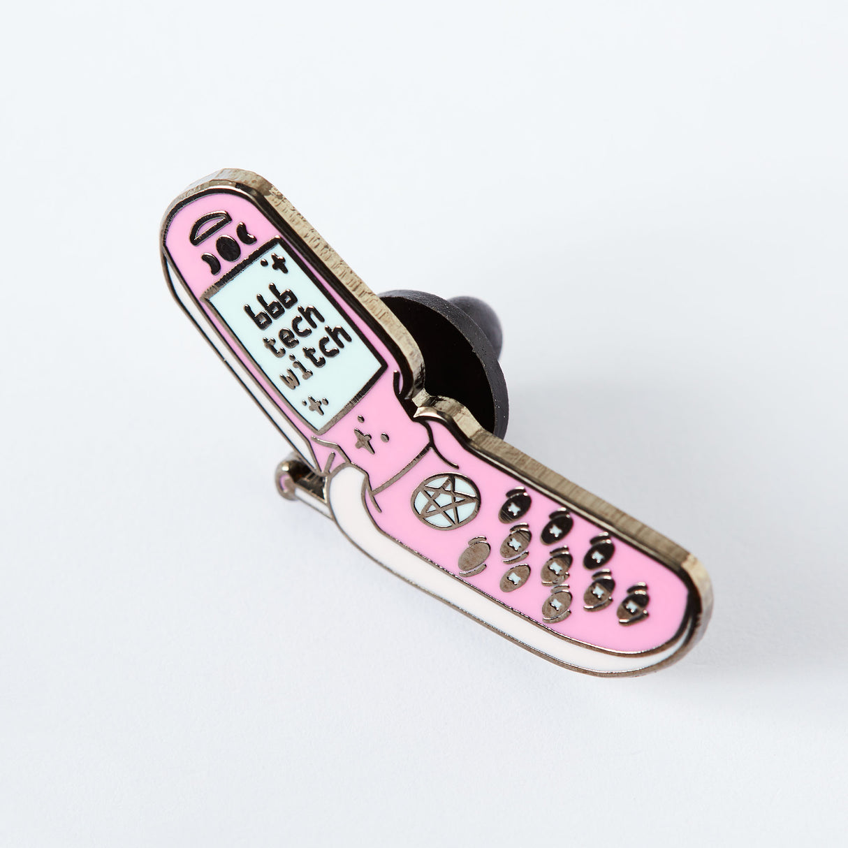 666 Tech Witch Mobile Phone Enamel Pin