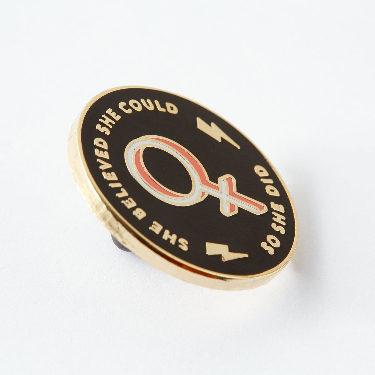 She Believed She Could So She Did Enamel Pin