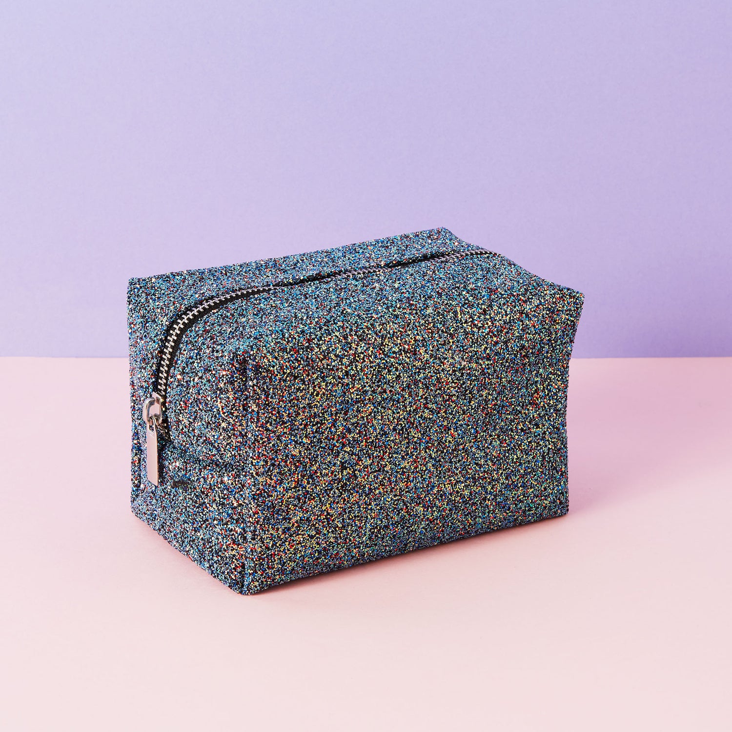 Black Glitter Make Up Bag