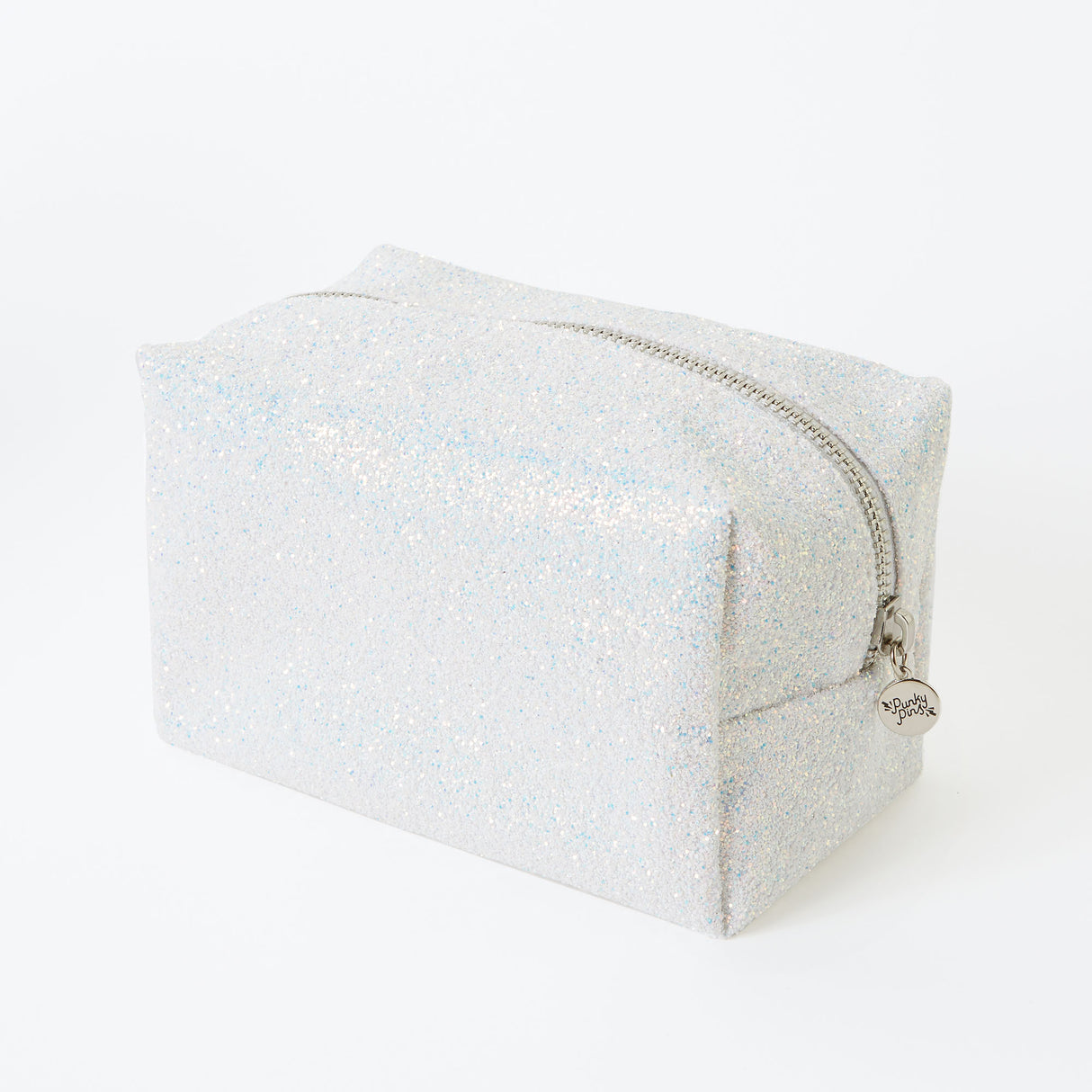 Silver Glitter Make Up Bag