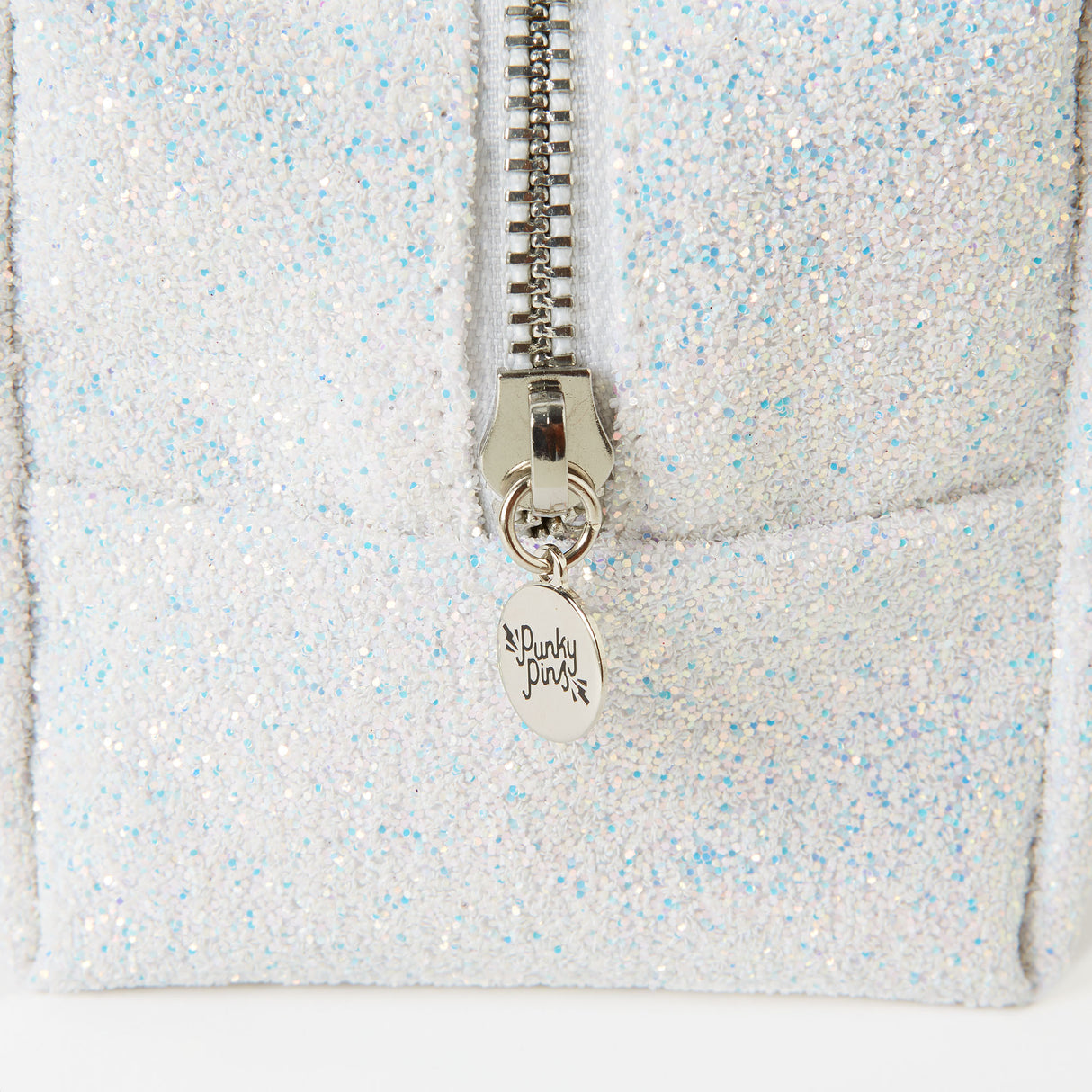 Silver Glitter Make Up Bag