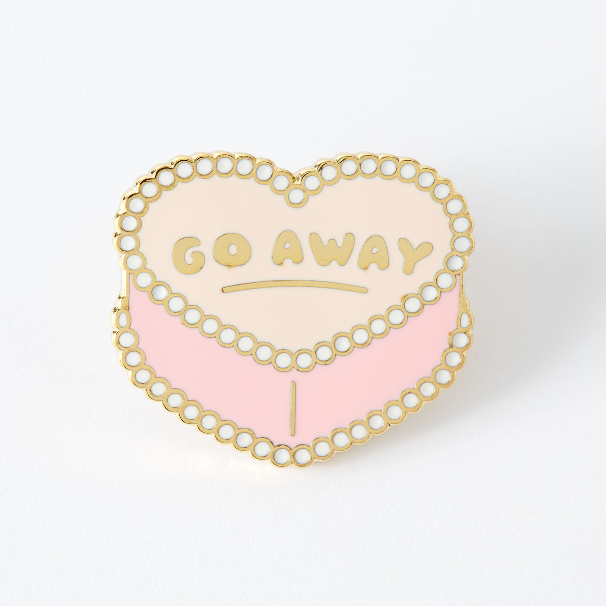 Go Away Enamel Pin