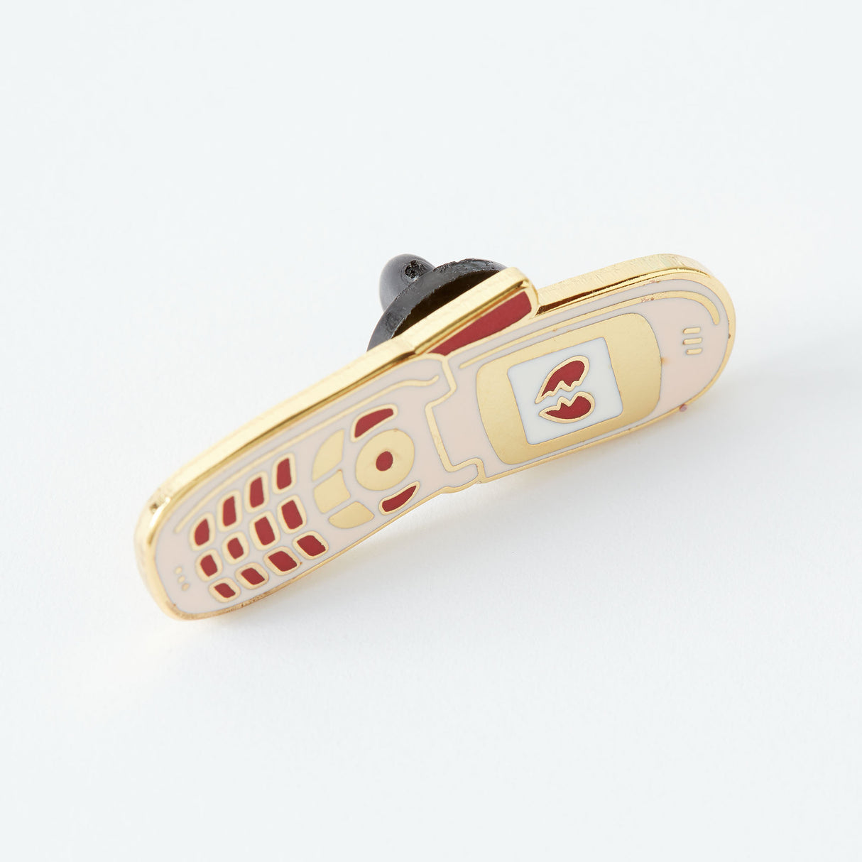 Broken Heart Phone Enamel Pin
