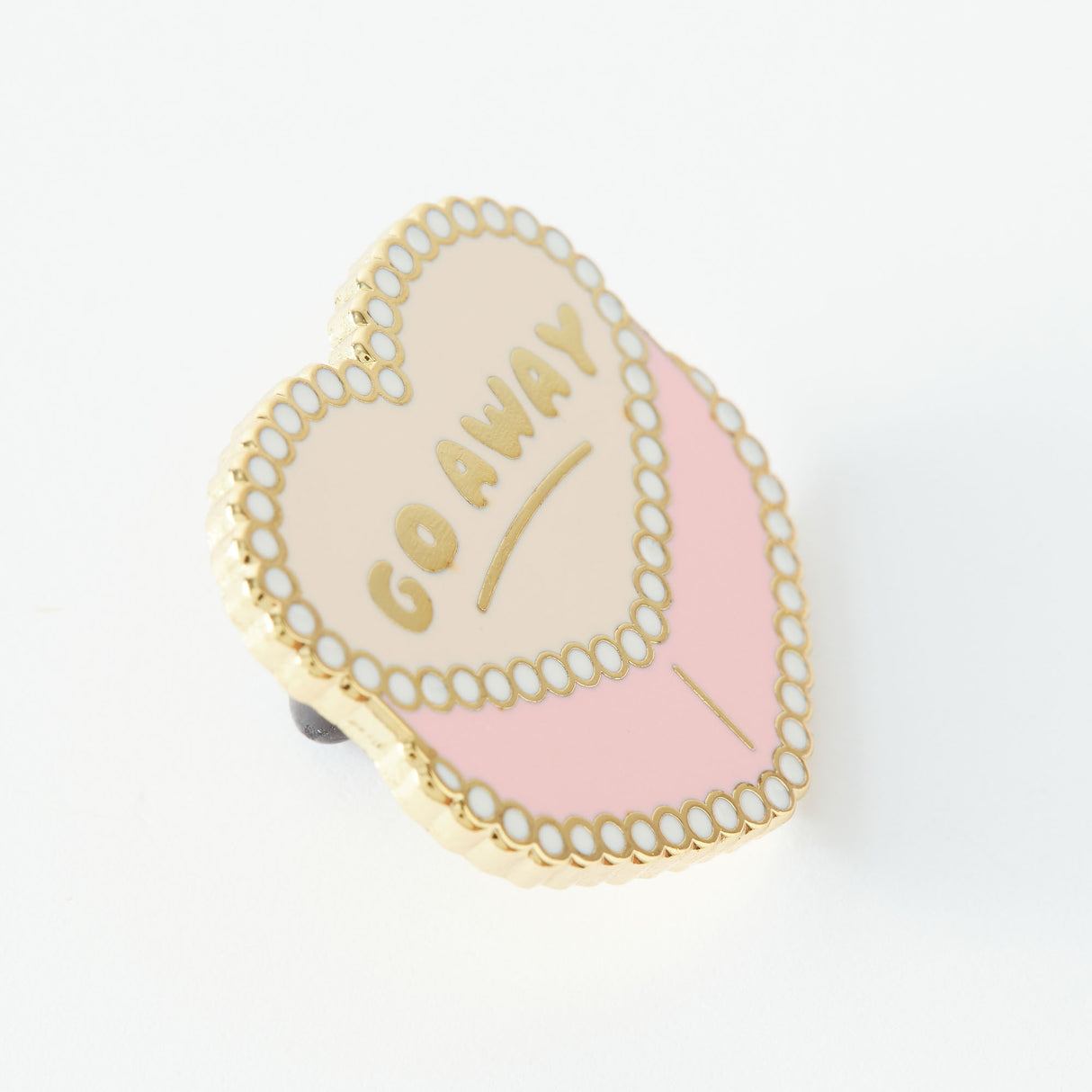 Go Away Enamel Pin