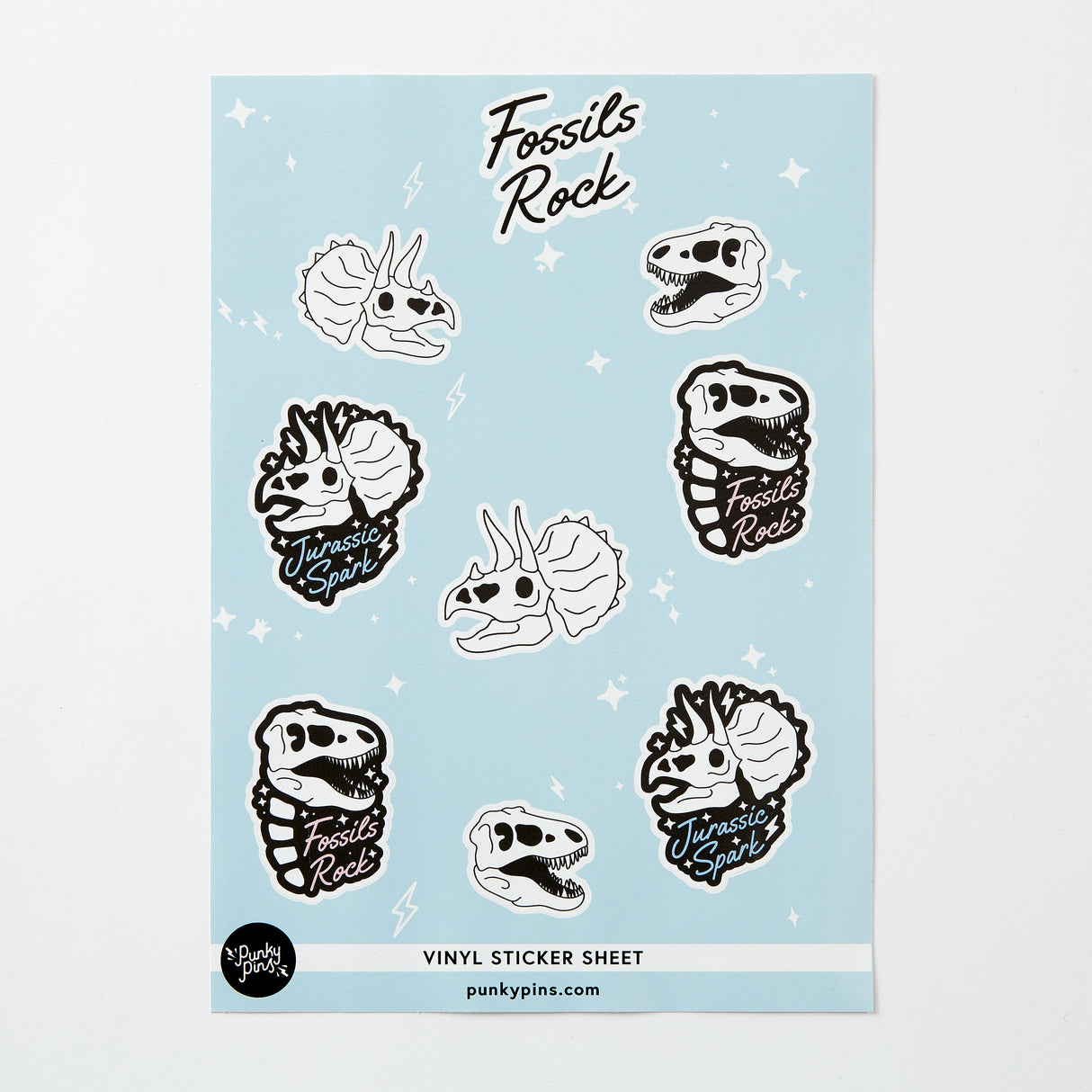Fossils Rock Vinyl Sticker Sheet A5 Sheet