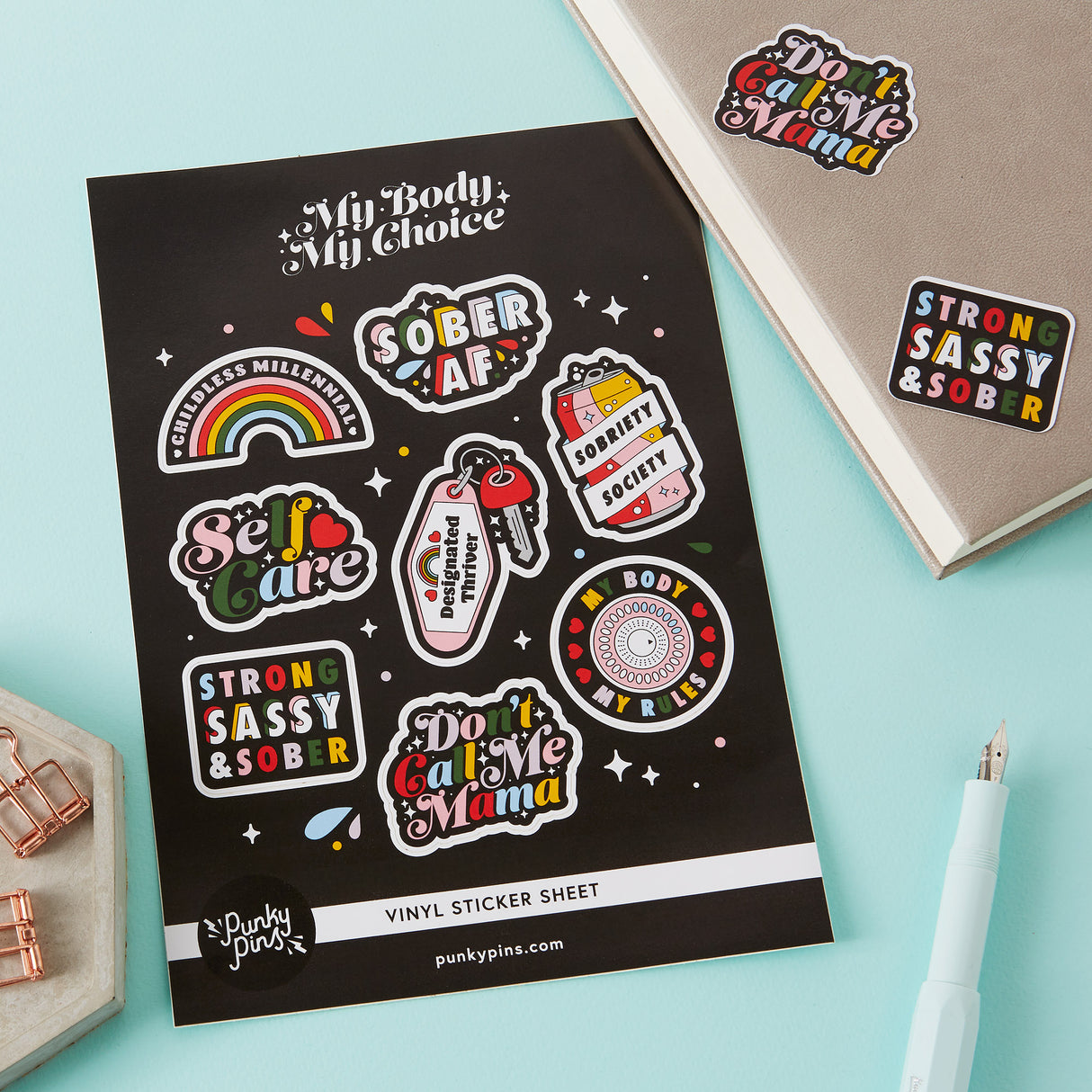 My Body My Choice Vinyl Sticker Sheet