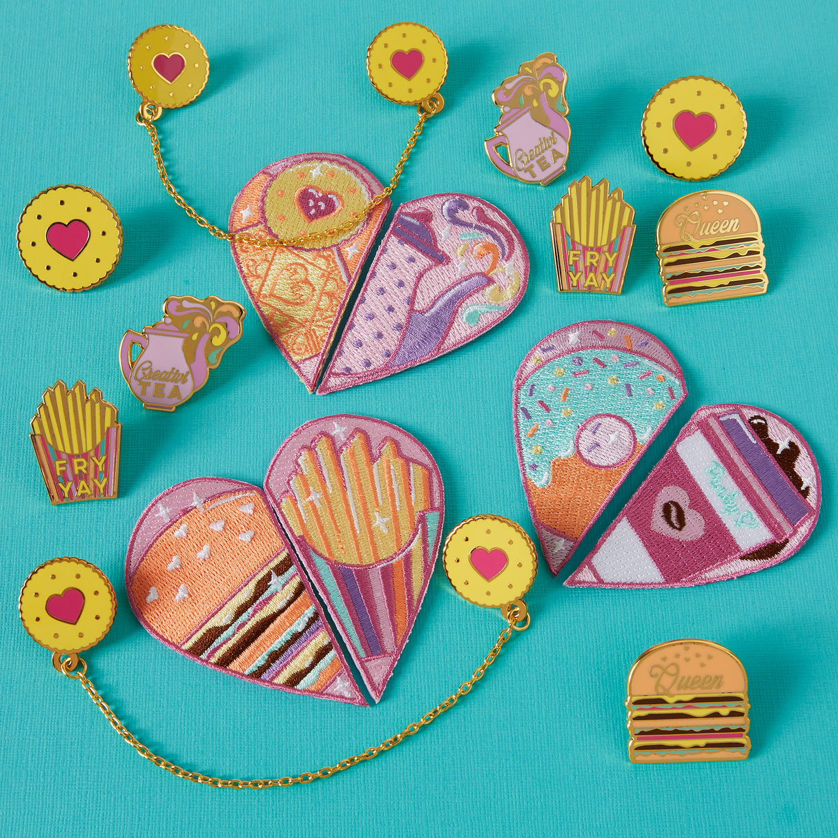 Elorasaurus Burger Queen Enamel Pin