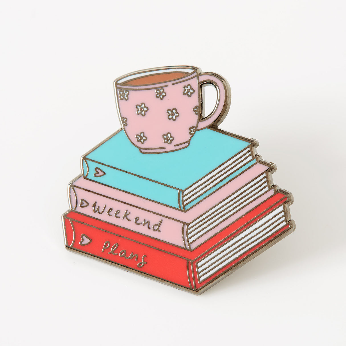 Weekend Plans Reading Books Enamel Pin