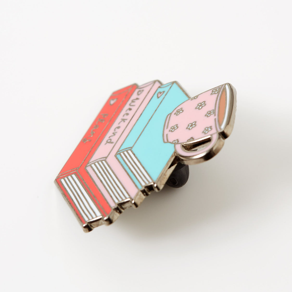 Weekend Plans Reading Books Enamel Pin