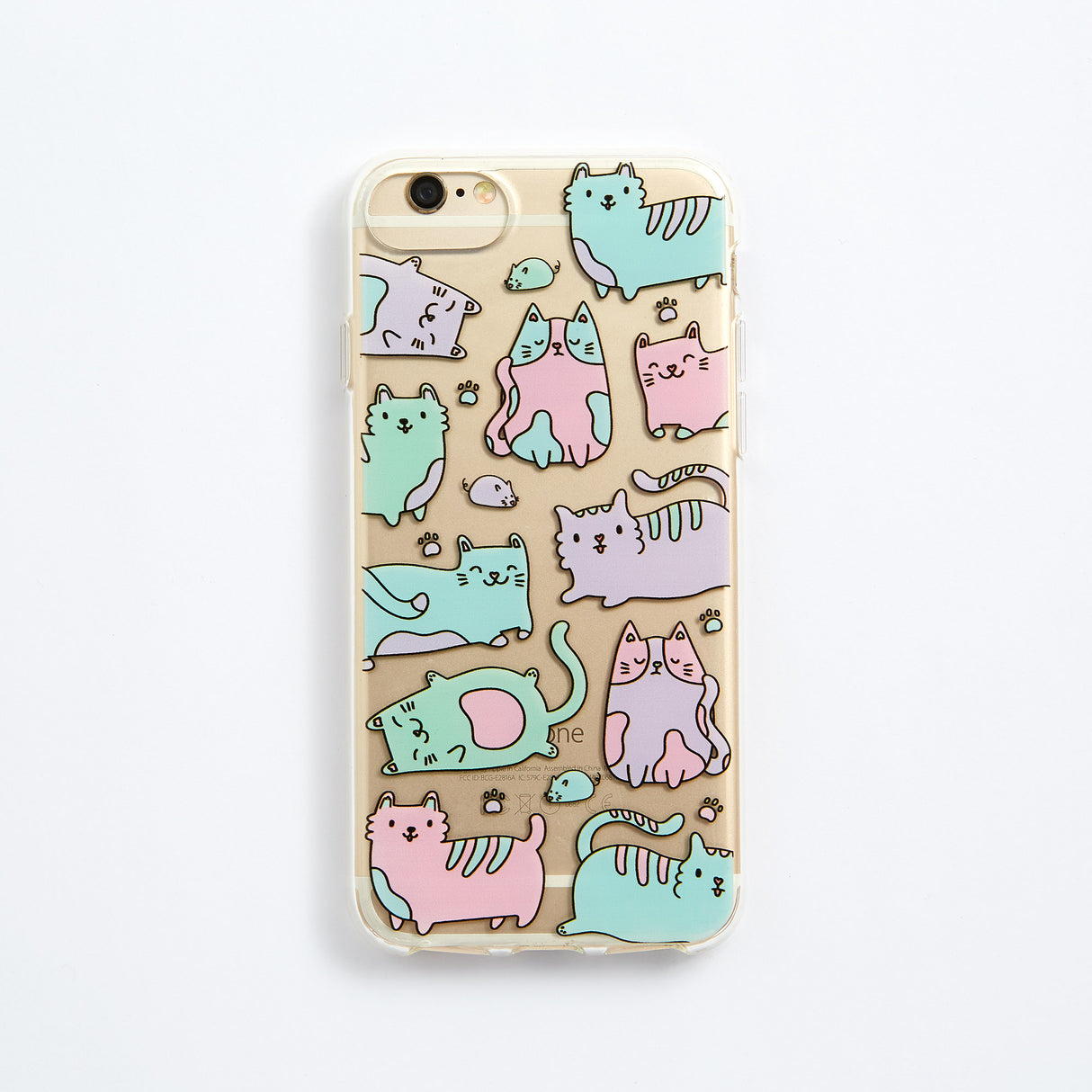 Doodle Pastel Cats Phone Case