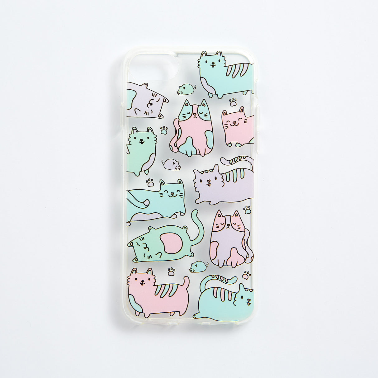 Doodle Pastel Cats Phone Case