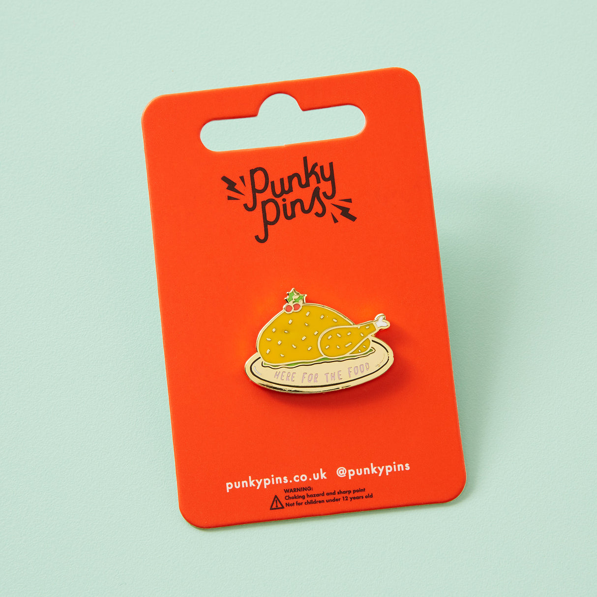 Here For The Food Enamel Pin