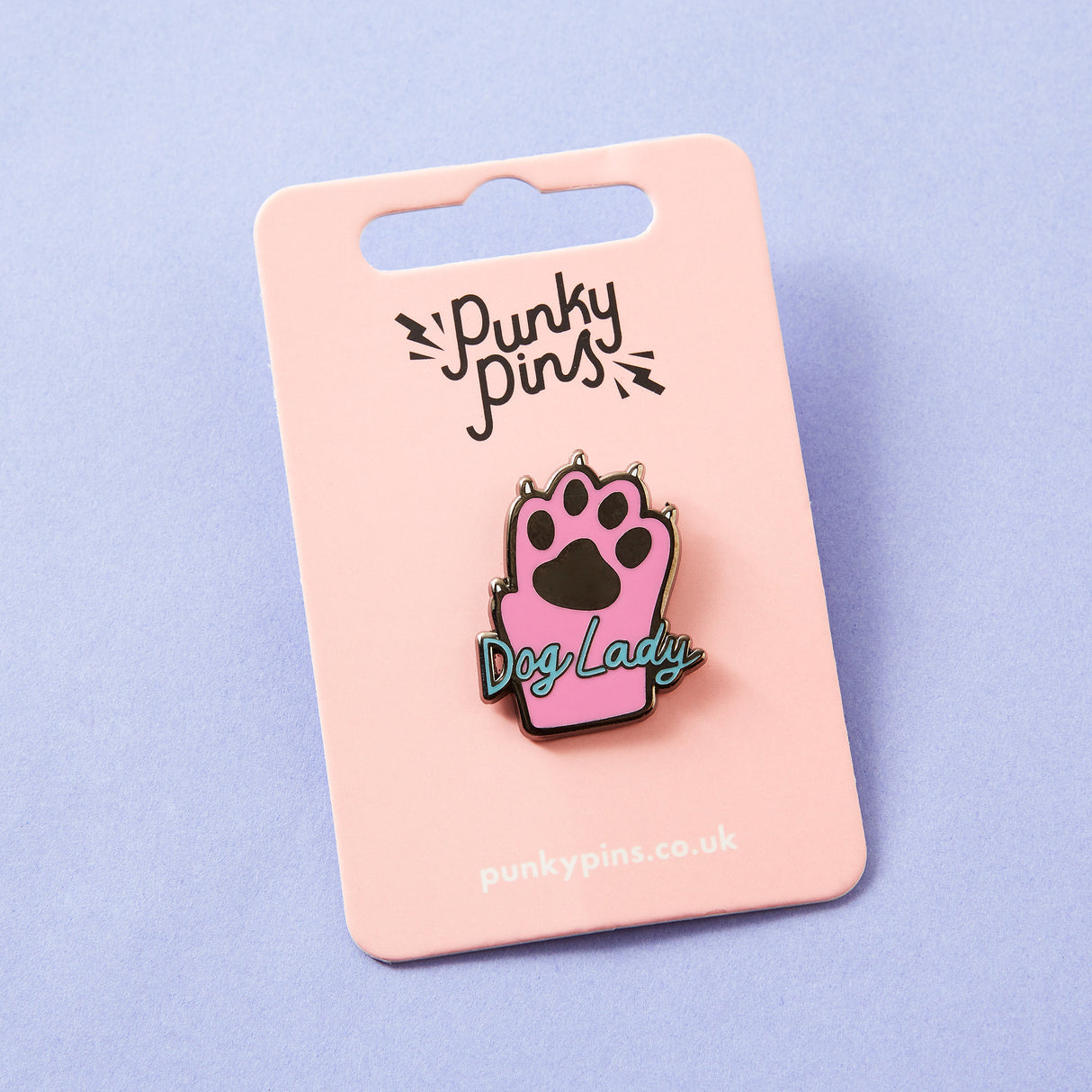 Dog Lady Enamel Pin