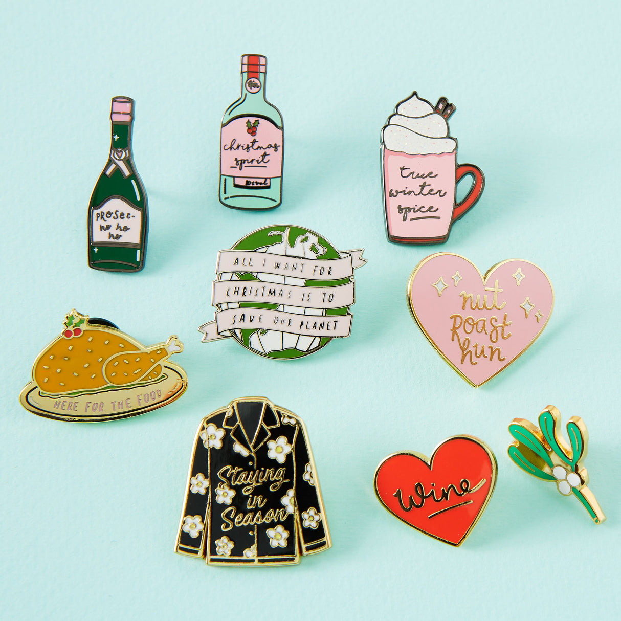 Here For The Food Enamel Pin