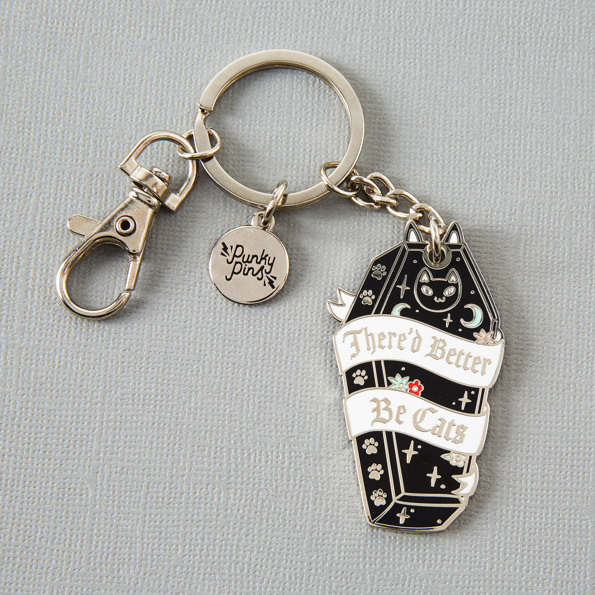 There’d Better Be Cats Enamel Keyring