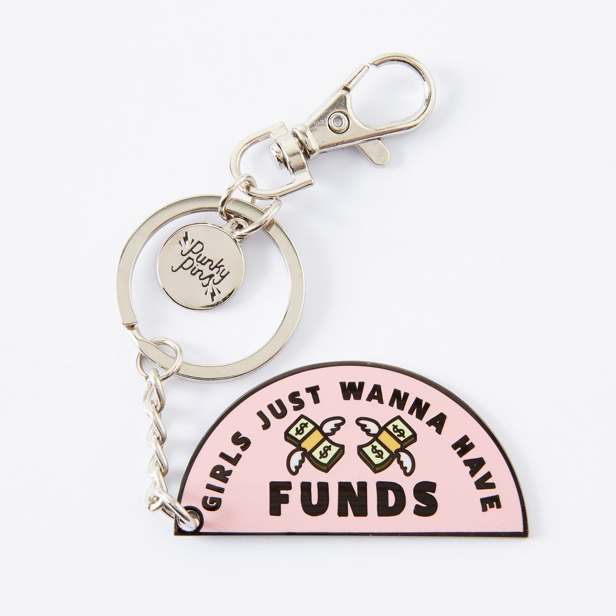Girls Just Wanna Have Funds Enamel Keyring