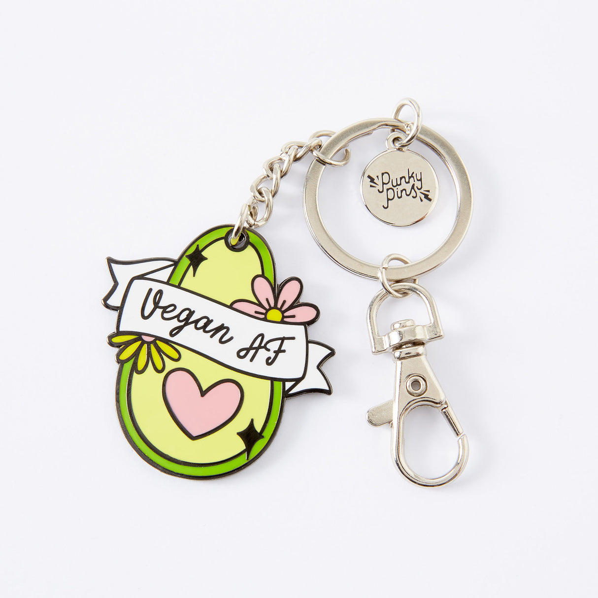 Vegan AF Enamel Keyring
