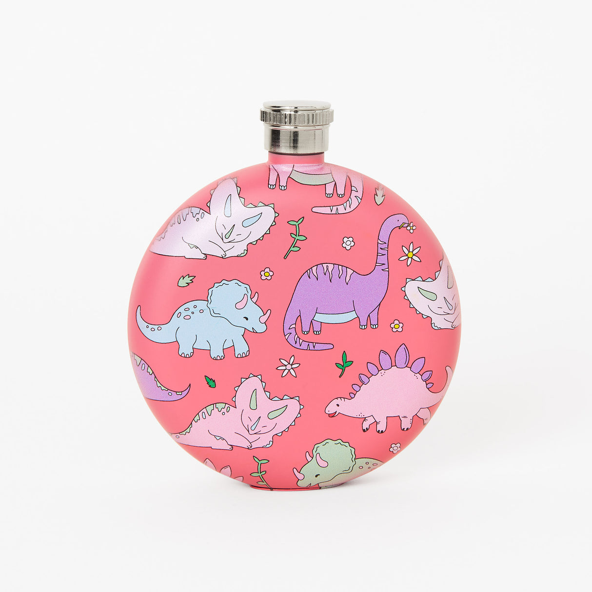 Pastel Pink Dinosaur Hip Flask