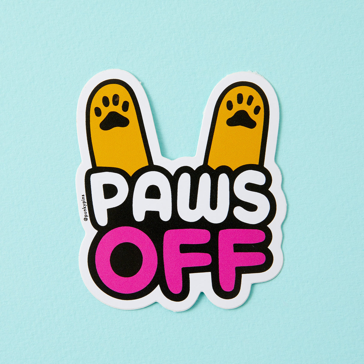 Paws Off Soft Vinyl Sticker