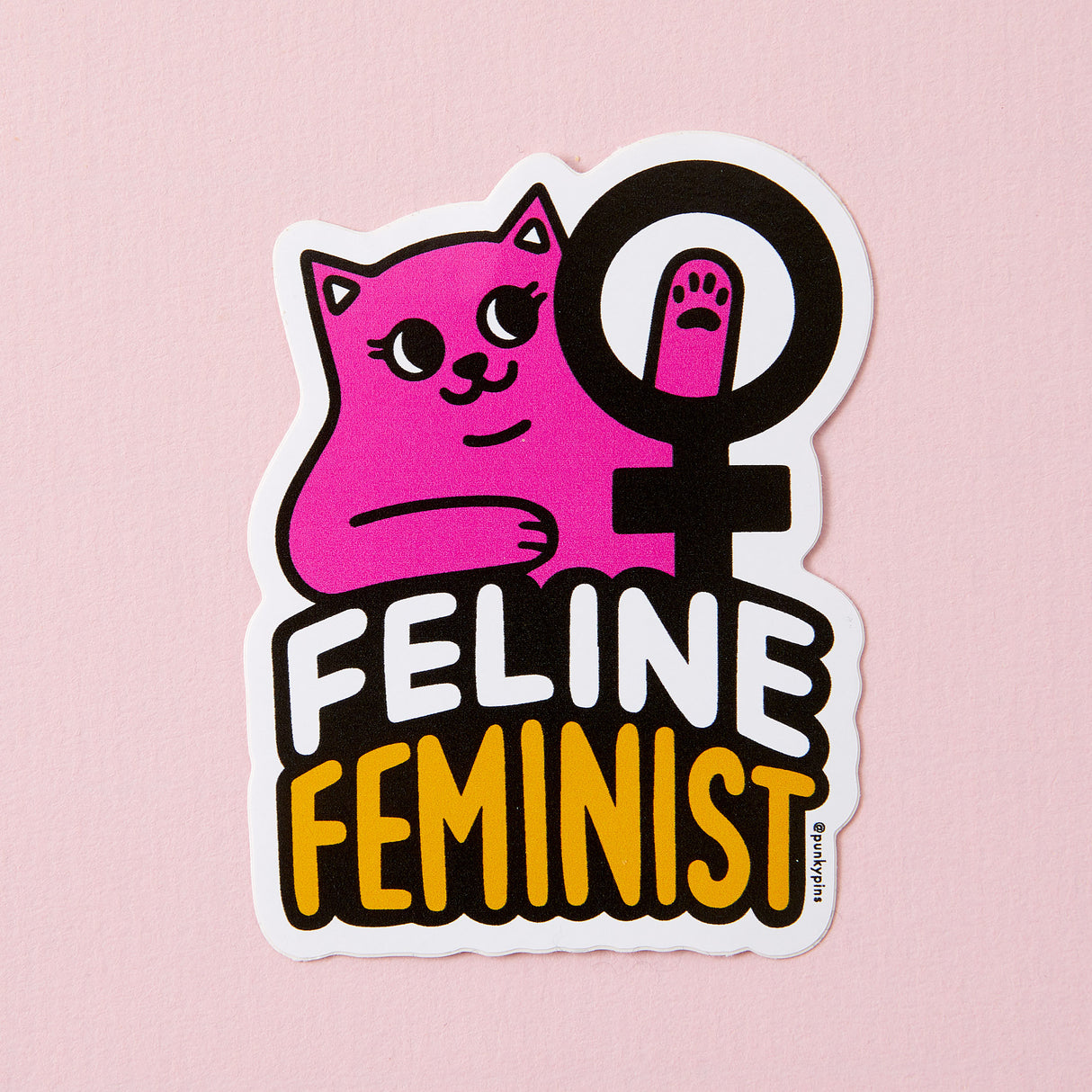 Feline Feminist Soft Vinyl Sticker