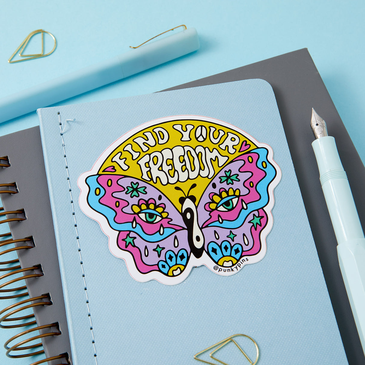 Find Your Freedom Butterfly Vinyl Sticker