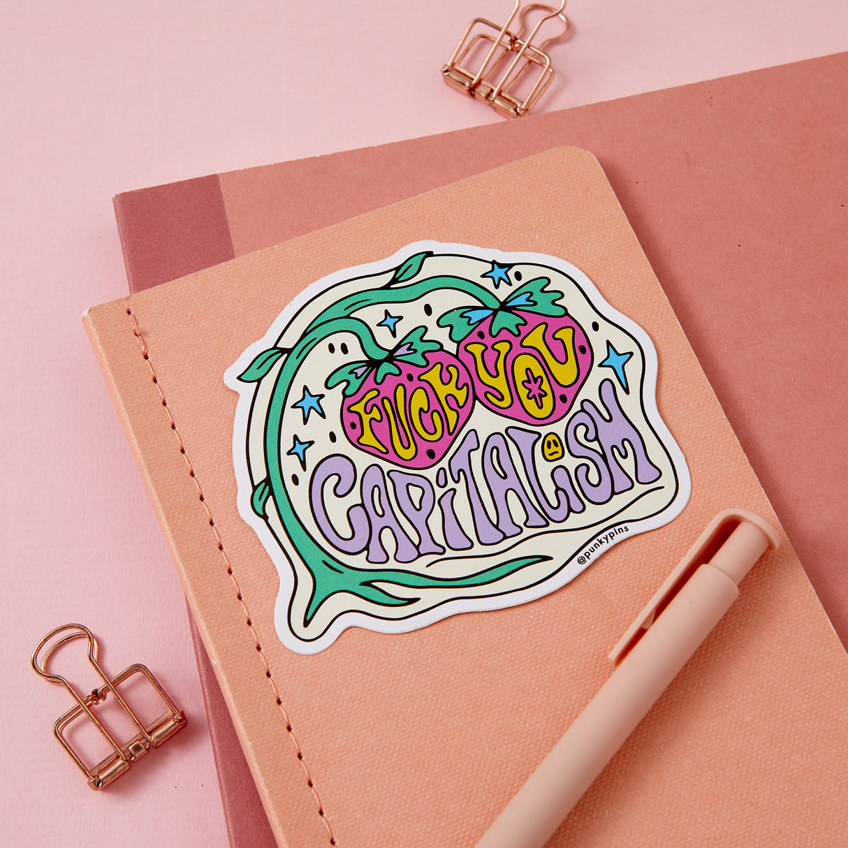 Fuck You Capitalism Vinyl Sticker