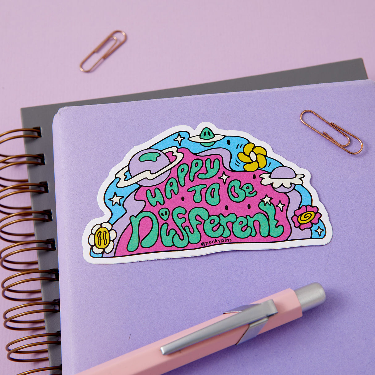 Happy To Be Different Vinyl Sticker