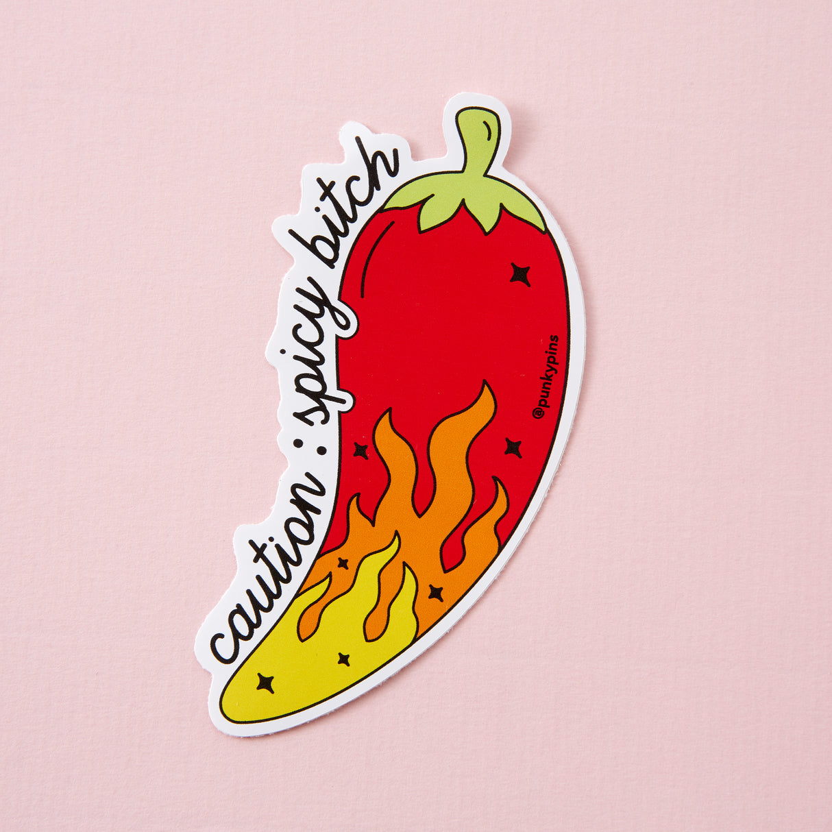 Caution: Spicy Bitch Vinyl Sticker