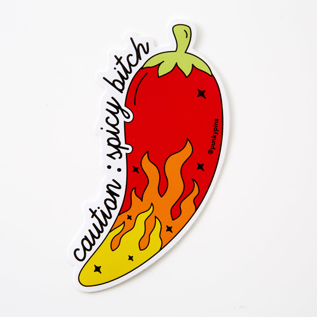 Caution: Spicy Bitch Vinyl Sticker