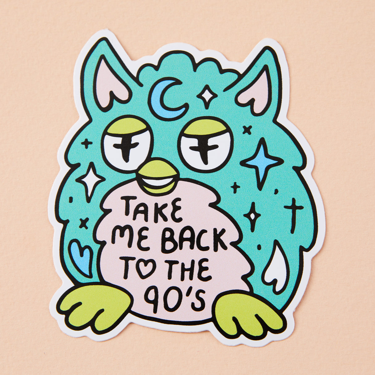 Evil Nostalgic Furby Vinyl Sticker