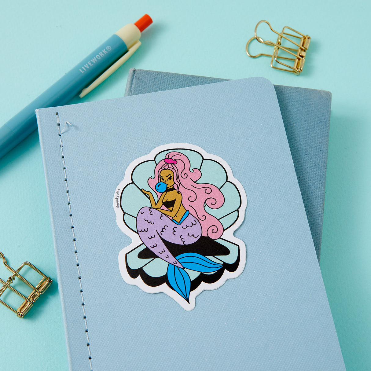 Bubblegum Mermaid Vinyl Sticker