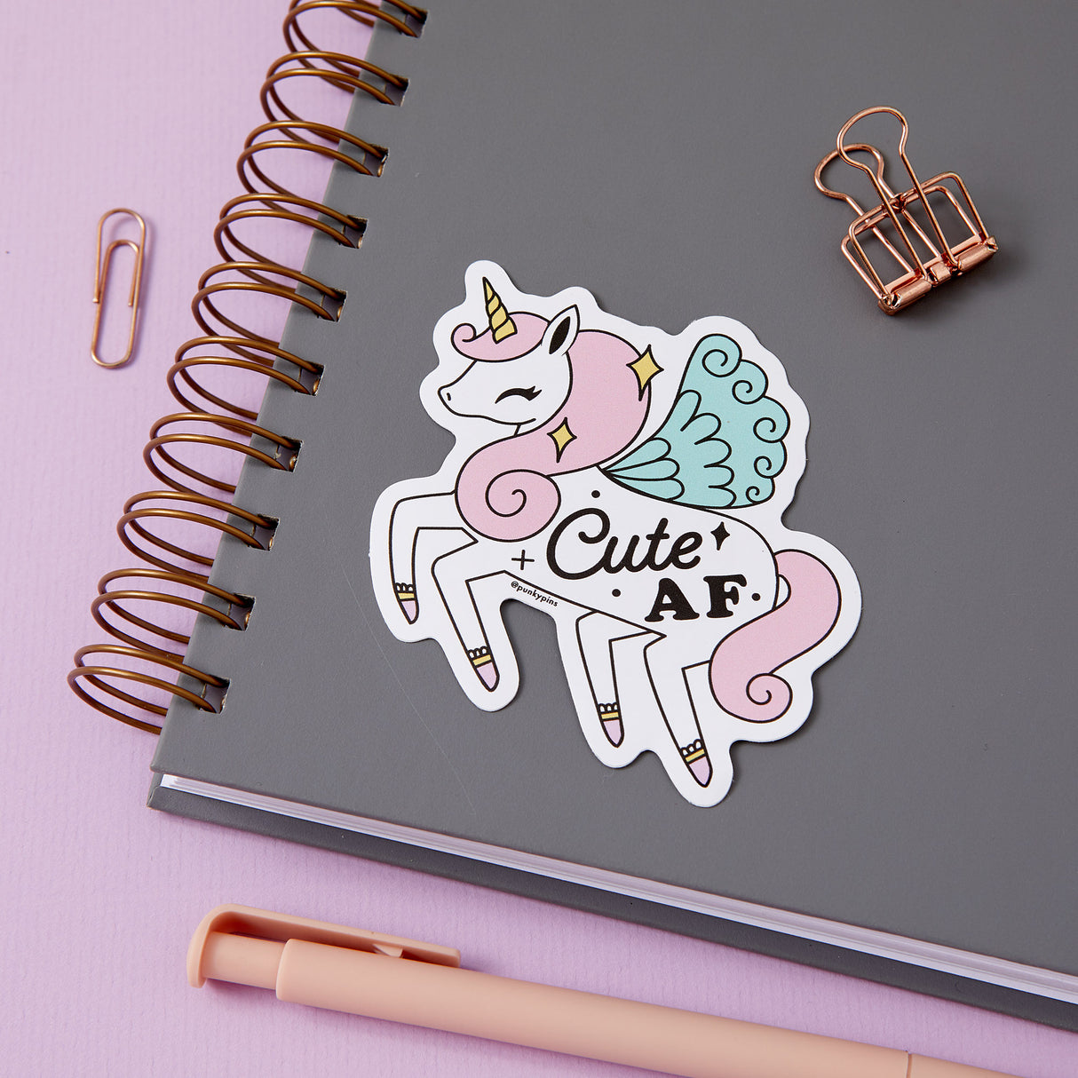 Cute AF Unicorn Vinyl Sticker