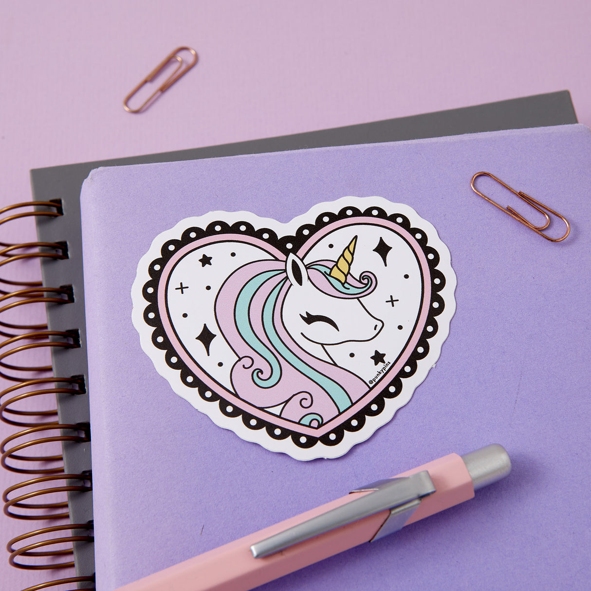 Unicorn Heart Vinyl Sticker