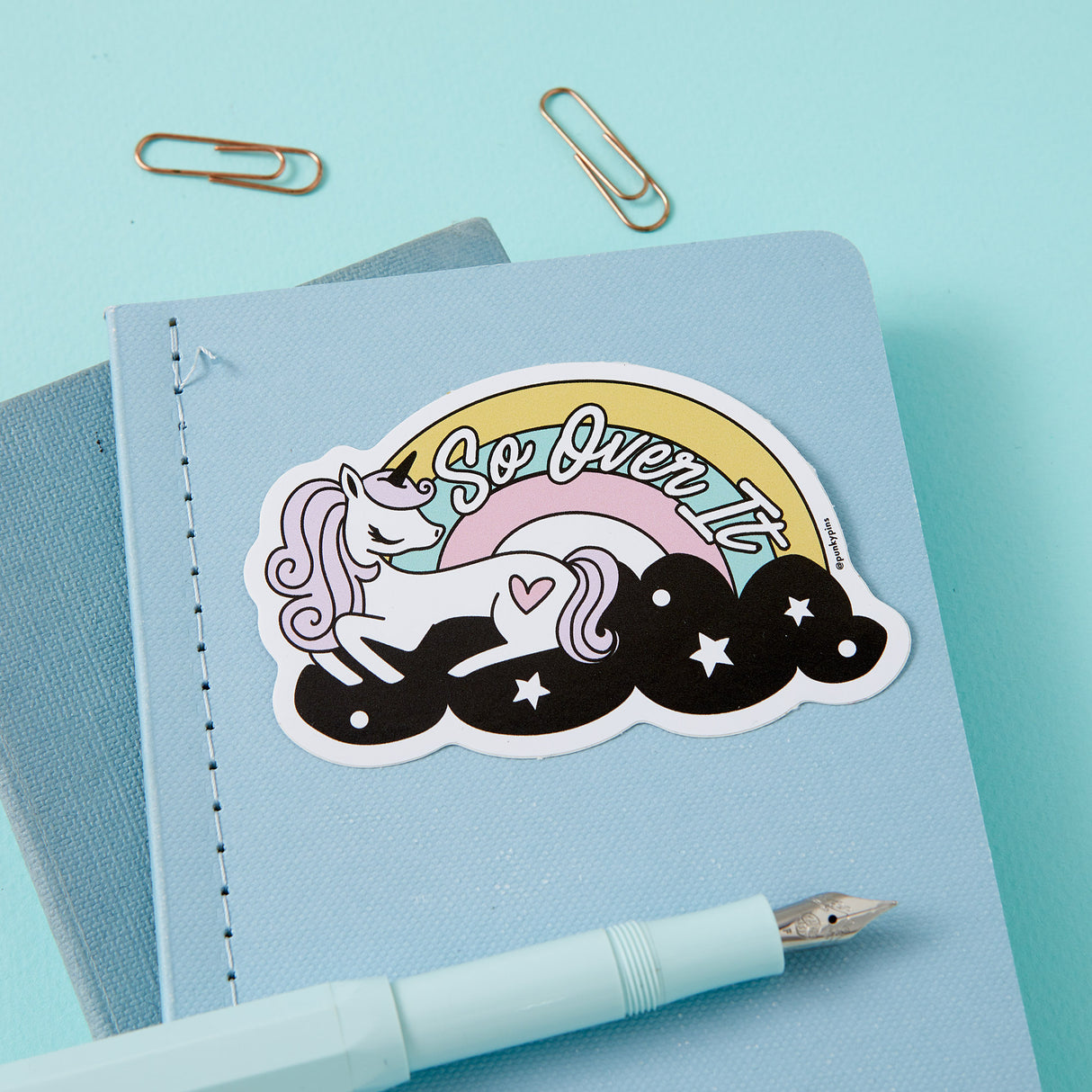 So Over It Unicorn Vinyl Sticker