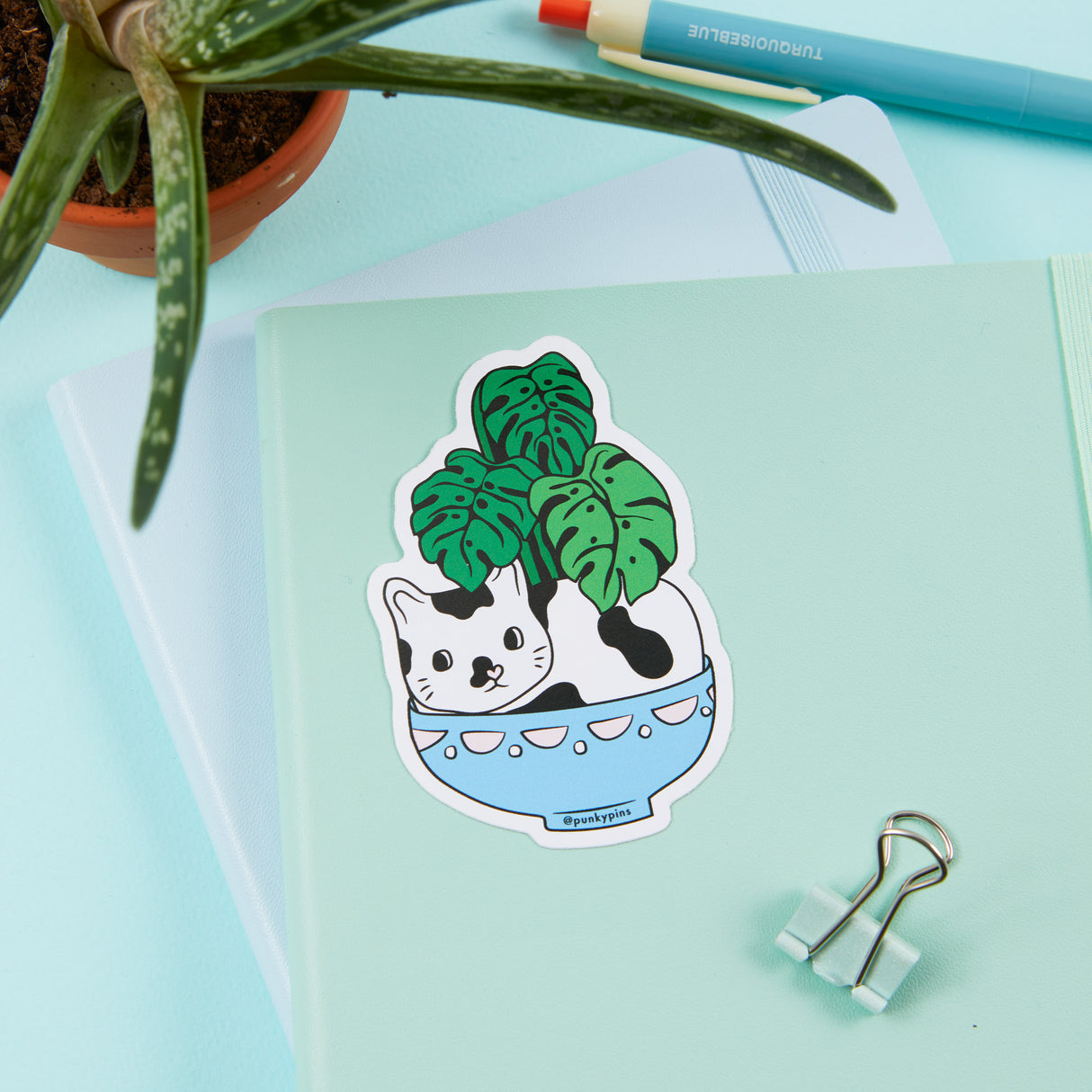 Cat Plant Vinyl Sticker