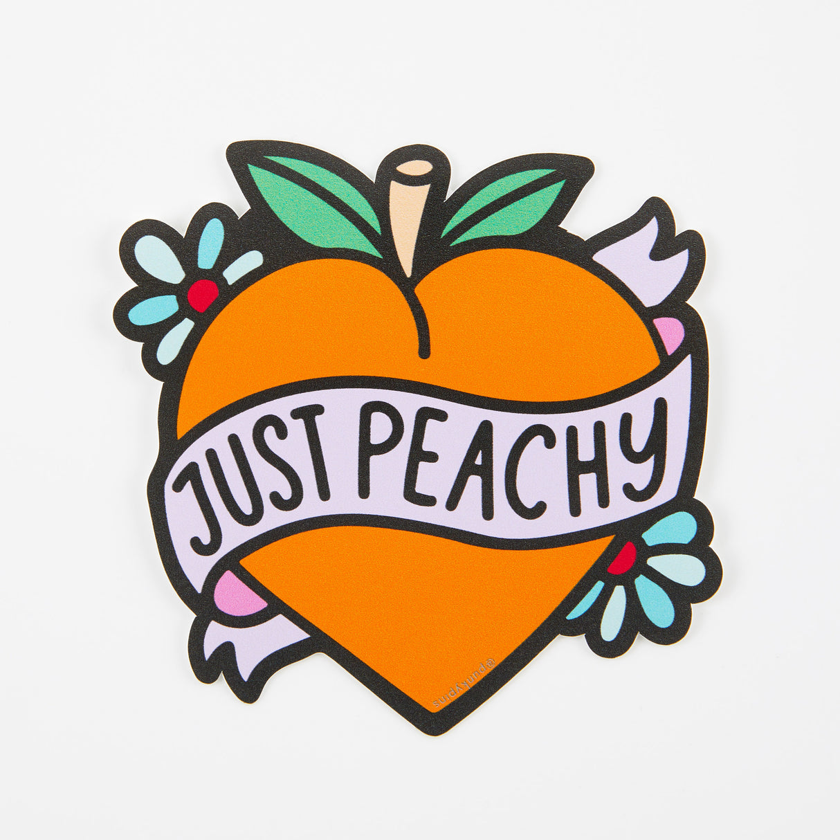Just Peachy Vinyl Sticker
