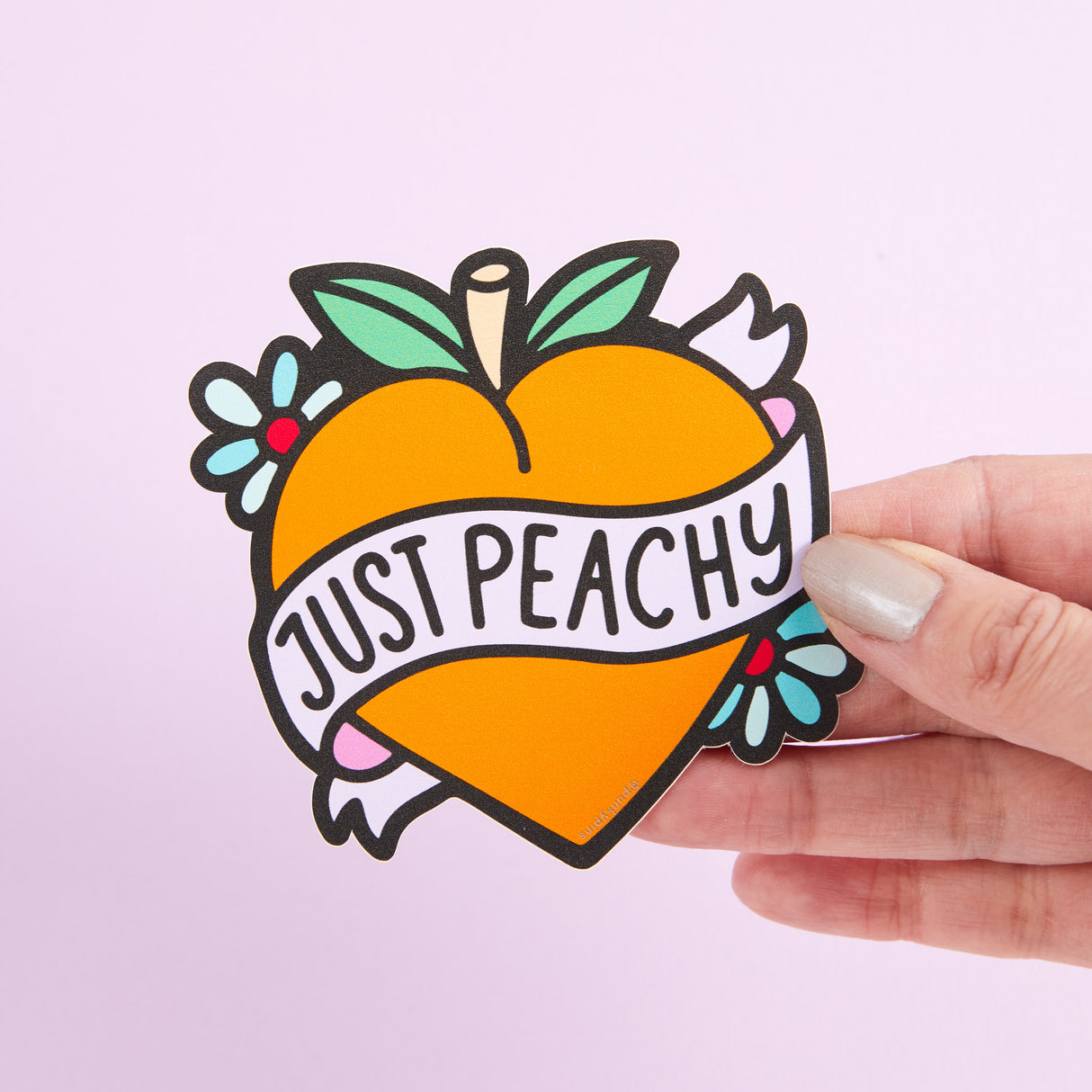 Just Peachy Vinyl Sticker