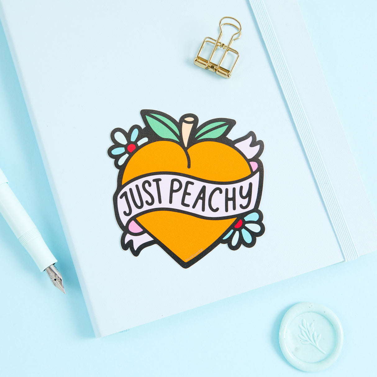 Just Peachy Vinyl Sticker