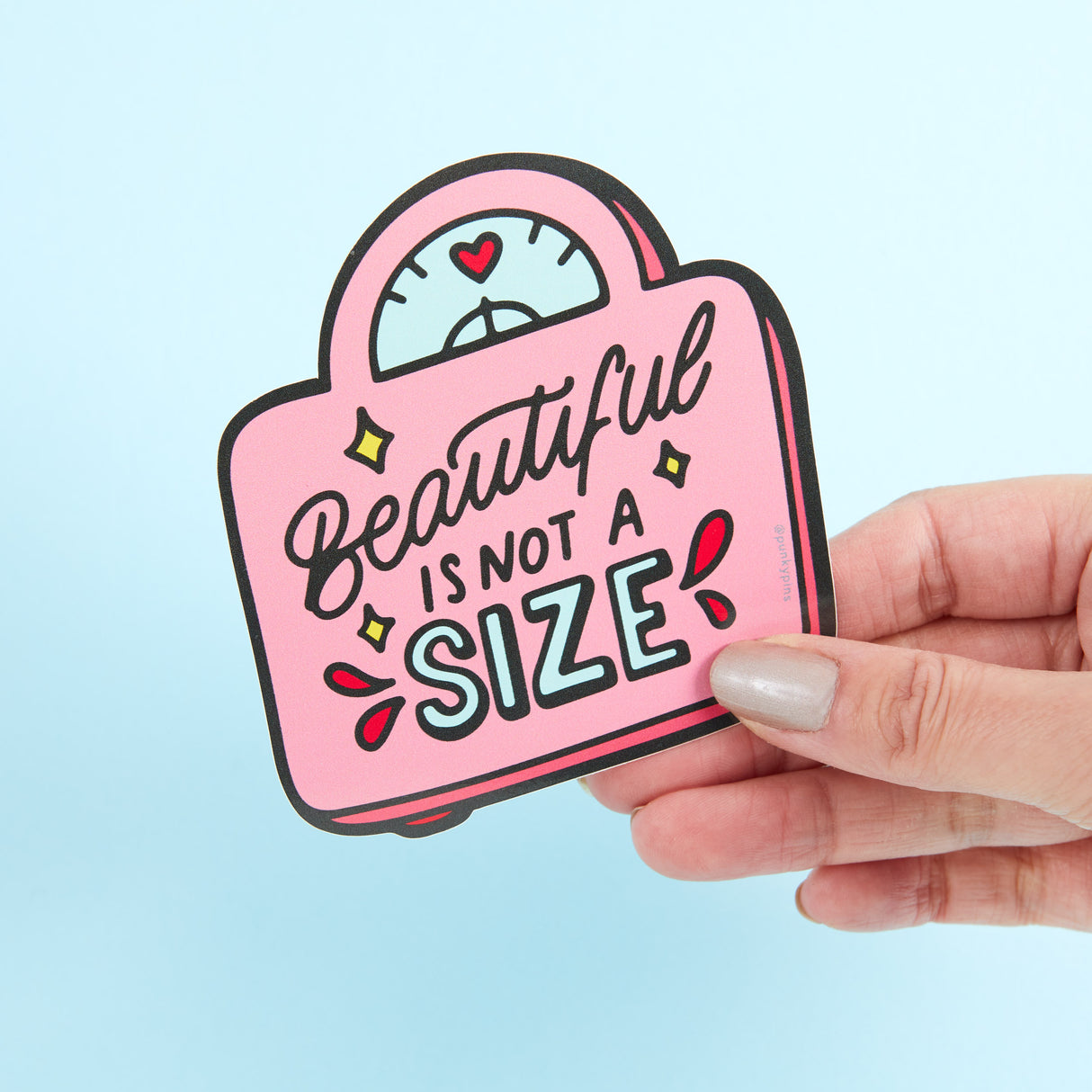 Beautiful Is Not A Size Vinyl Sticker
