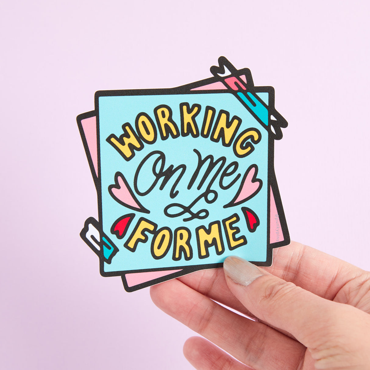 Working On Me For Me Vinyl Sticker