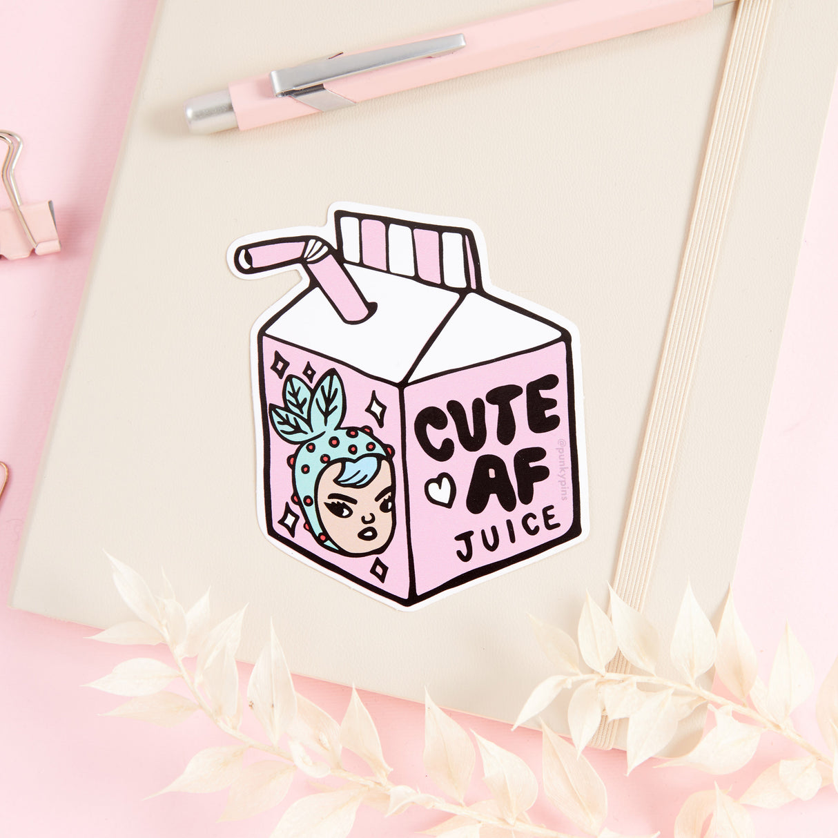 Cute AF Juice Vinyl Sticker