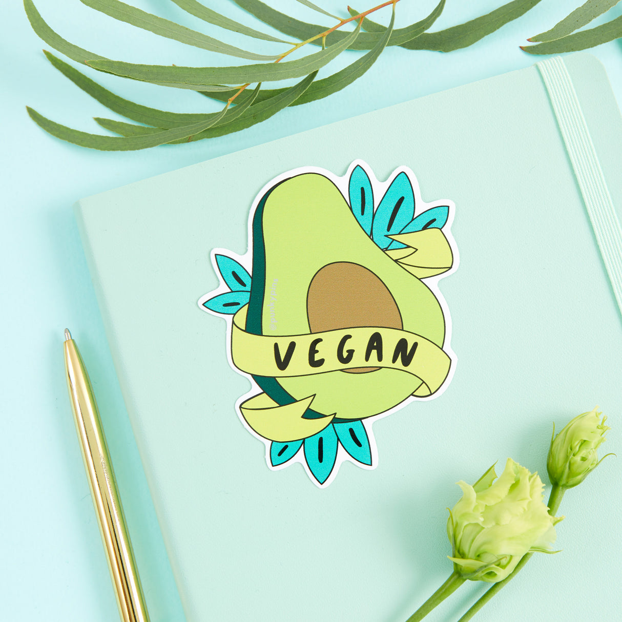 Vegan Avocado Vinyl Sticker