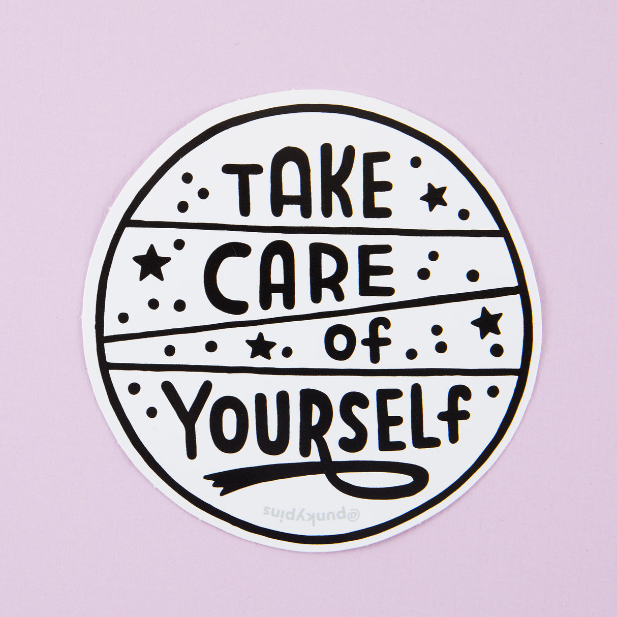 Take Care Of Yourself PINK/ WHITE/ PURPLE Vinyl Sticker