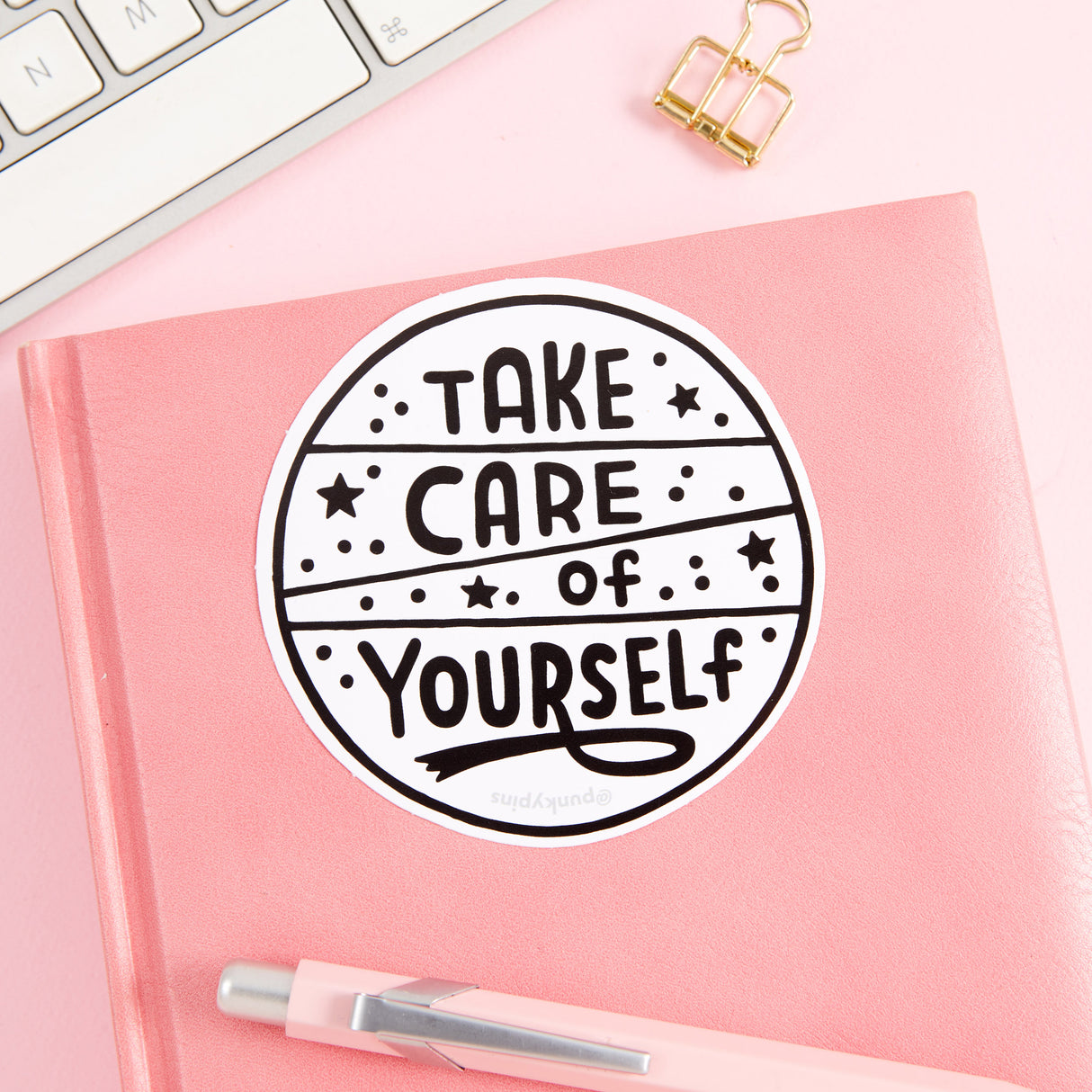 Take Care Of Yourself PINK/ WHITE/ PURPLE Vinyl Sticker