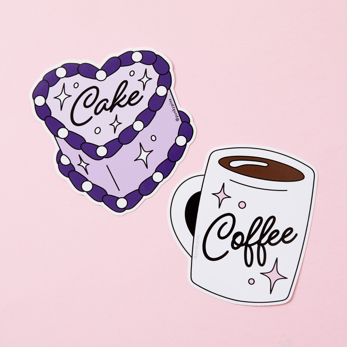 Coffee & Cake 2x Vinyl Sticker Pack